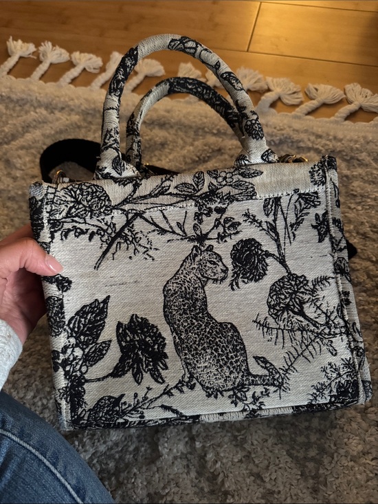 Target Handbags - Target Black & White Botanical Leopard Top-Handle Satchel